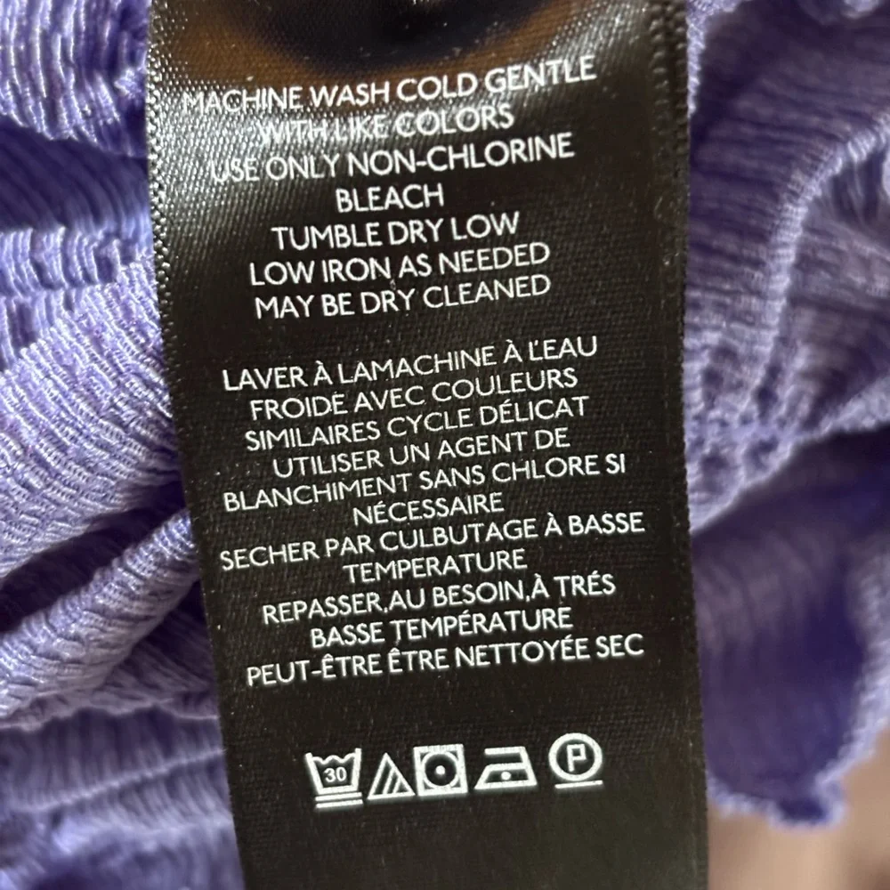 By ANTHROPOLOGIE Purple Ruched Baby Tee - Picture 7 of 8